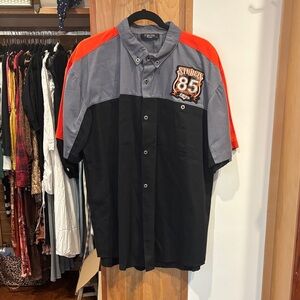 Stylish Black and Gray Button-Up Shirt